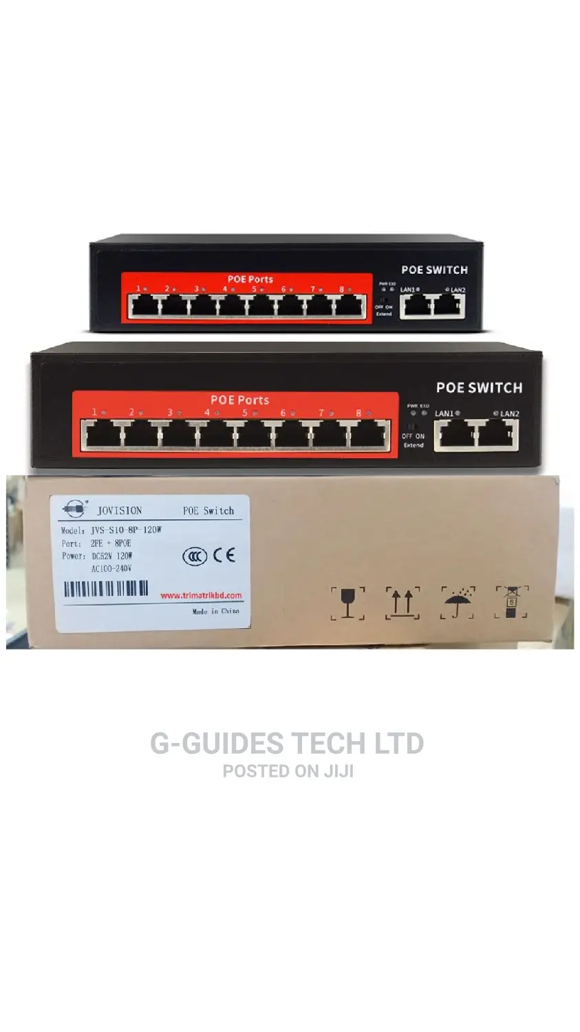 Jovision 8port Poe Switch (JVS-S10-8P-120W)