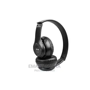 P47 Bluetooth Wireless Headphone - Black + Free OFIA