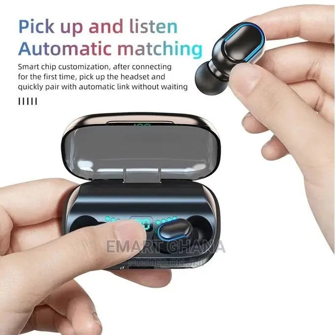 Bluetooth 5.0 TWS In-Ear Earphones, Wireless Earbuds - B