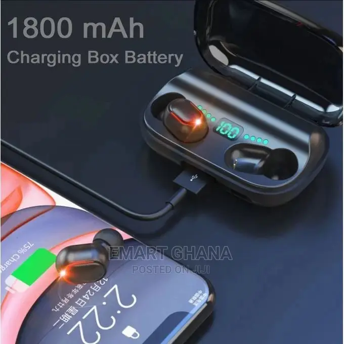 Bluetooth 5.0 TWS In-Ear Earphones, Wireless Earbuds - B