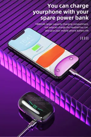 Bluetooth 5.0 TWS In-Ear Earphones, Wireless Earbuds - B