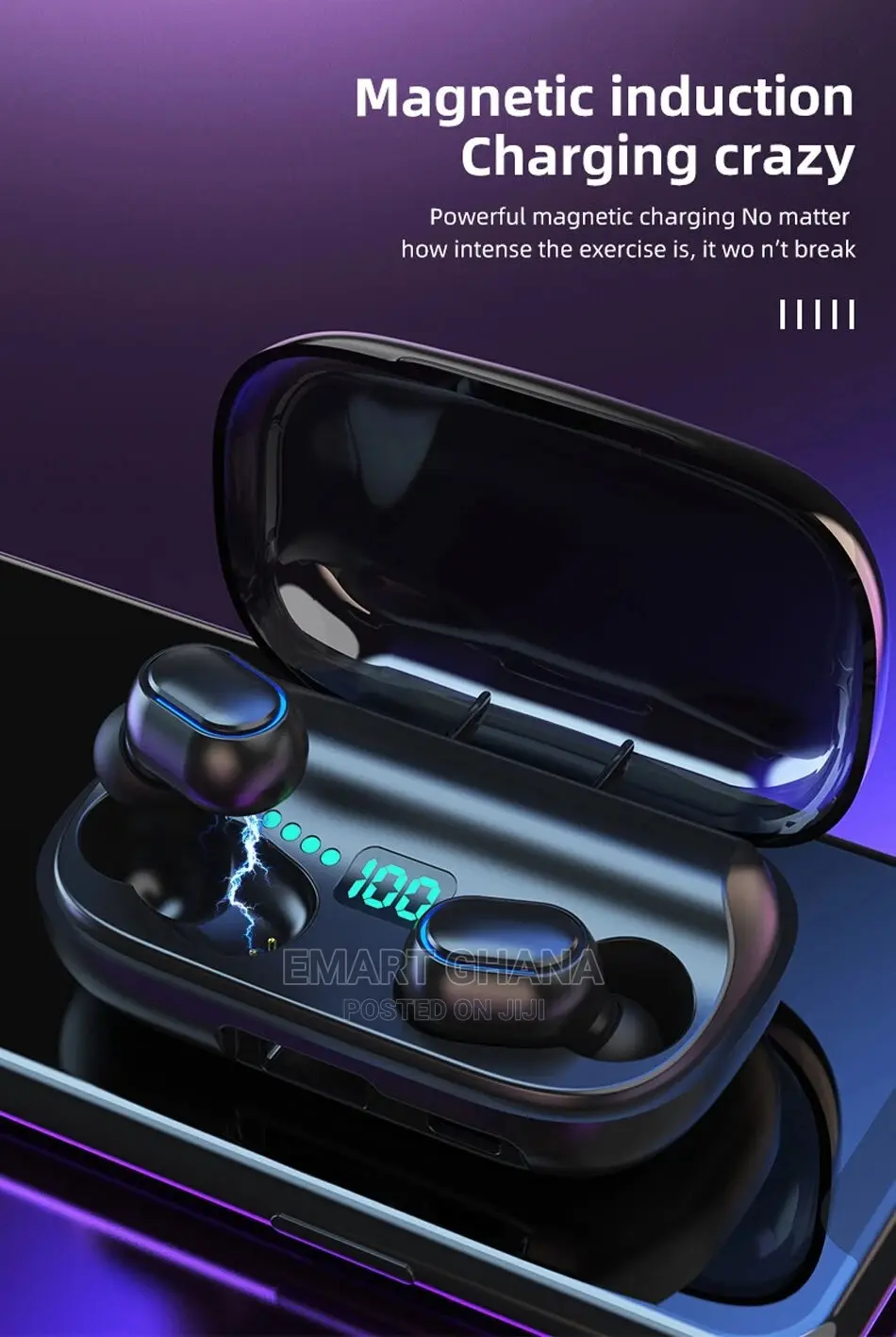 Bluetooth 5.0 TWS In-Ear Earphones, Wireless Earbuds - B