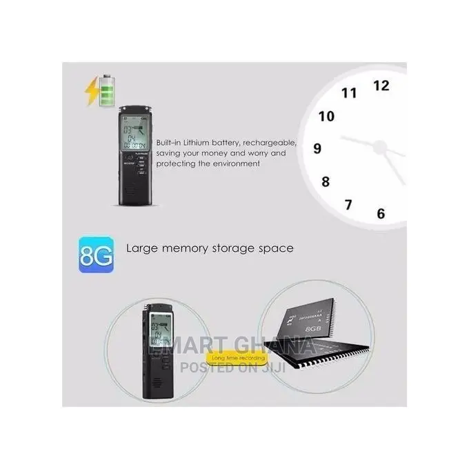 8G Rechargeable Recording Pen Digital Voice Recorder Audio