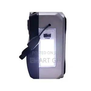 Rechargeable Radio With Usb/Micro SD/Flashlight - Gray