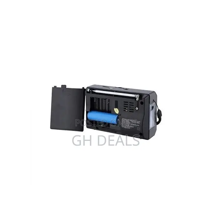 Rechargeable Radio With Usb/Micro SD/Flashlight - Gray