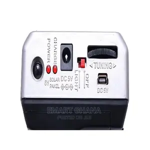 Rechargeable Radio With Usb/Micro SD/Flashlight - Gray