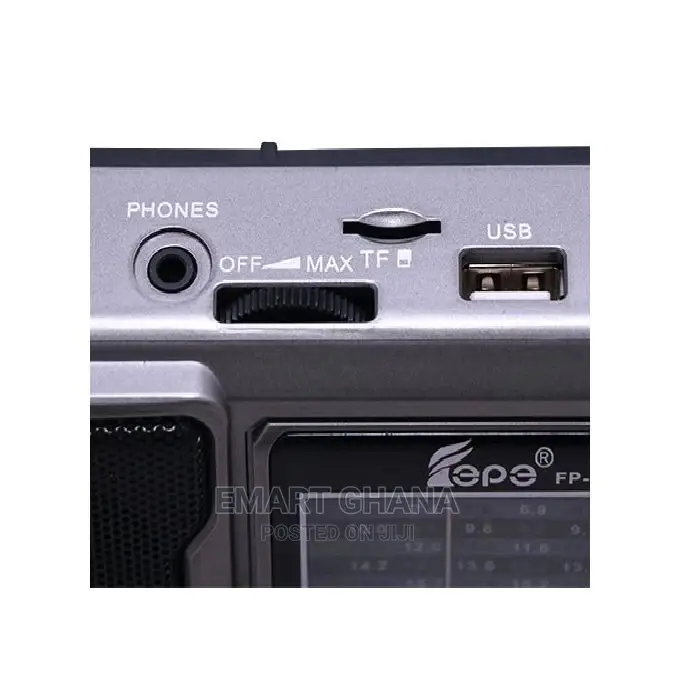 Rechargeable Radio With Usb/Micro SD/Flashlight - Gray