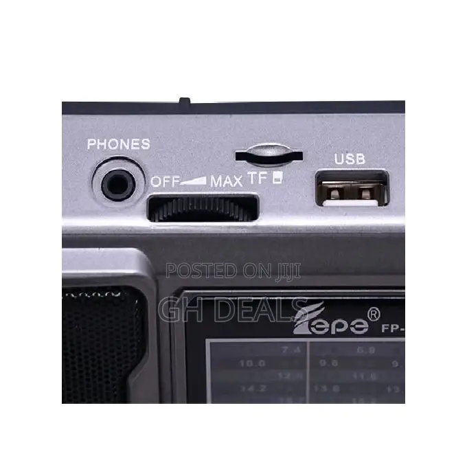 Rechargeable Radio With Usb/Micro SD/Flashlight - Gray