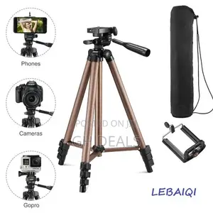 13-48 Inch Camera Tripod - Gold