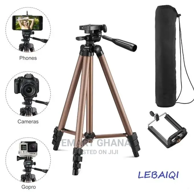13-48 Inch Camera Tripod - Gold