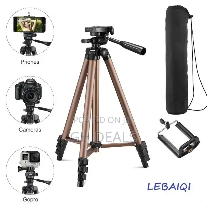 13-48 Inch Camera Tripod - Gold
