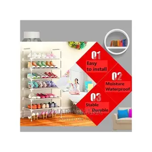 Shoe Rack Stackable Assembly Multi-Layer Portable Shoes