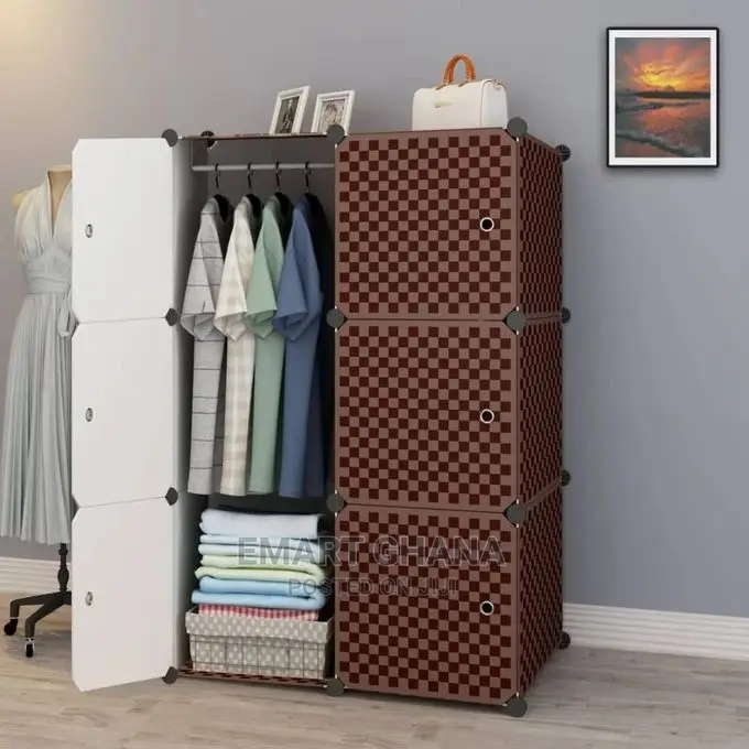 6 Cubes Wardrobe - Brown