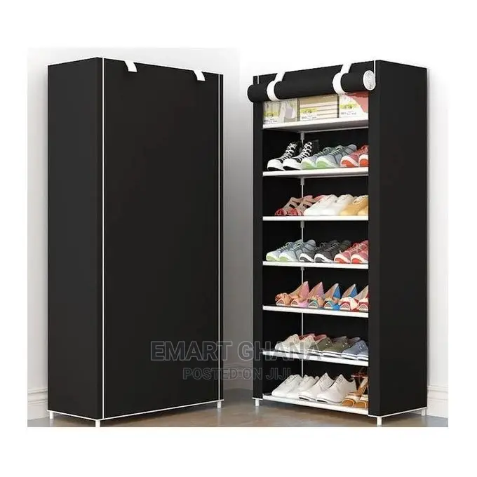 7 Tier Shoe Rack - Black