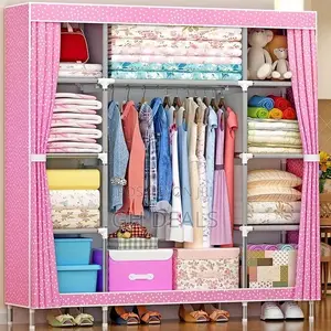 13014C 3-In-1 Portable Wardrobe - Pink