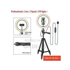 10'' Ring LED Light With Phone Tripod Stand for Youtube
