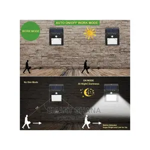 30 LED Solar Powered Wall Light Sensor Outdoor Security Lamp