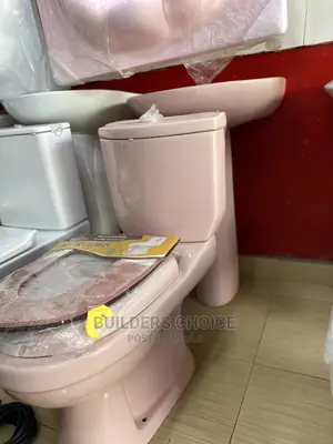 Colored Water Closet With Wash Basin (Pink)
