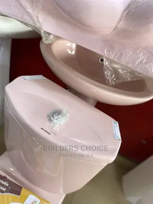 Colored Water Closet With Wash Basin (Pink)