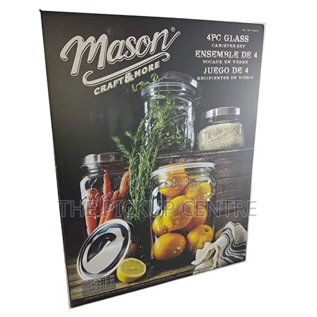 Mason 4-Piece Glass Canister Set