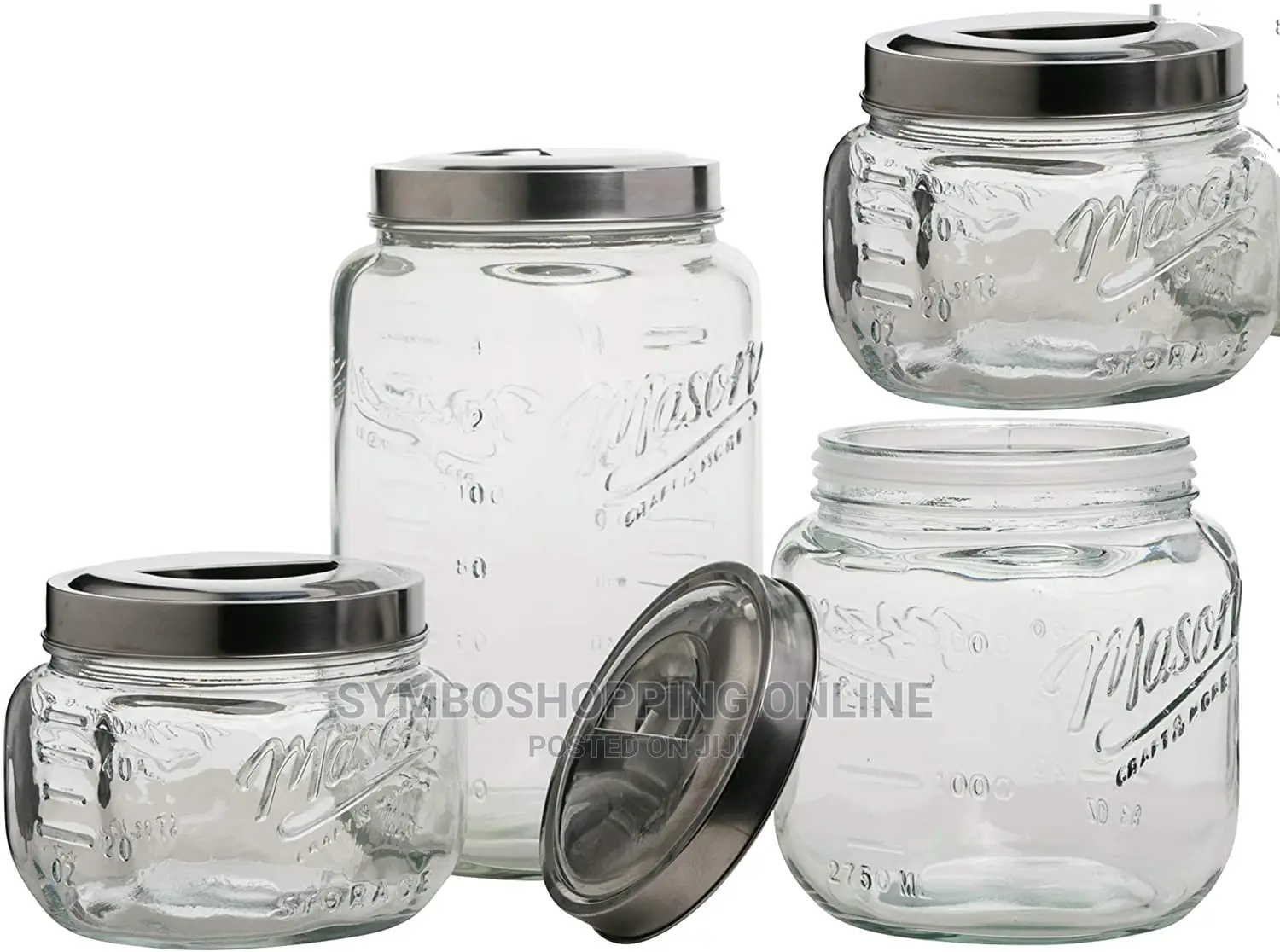 Mason 4-Piece Glass Canister Set