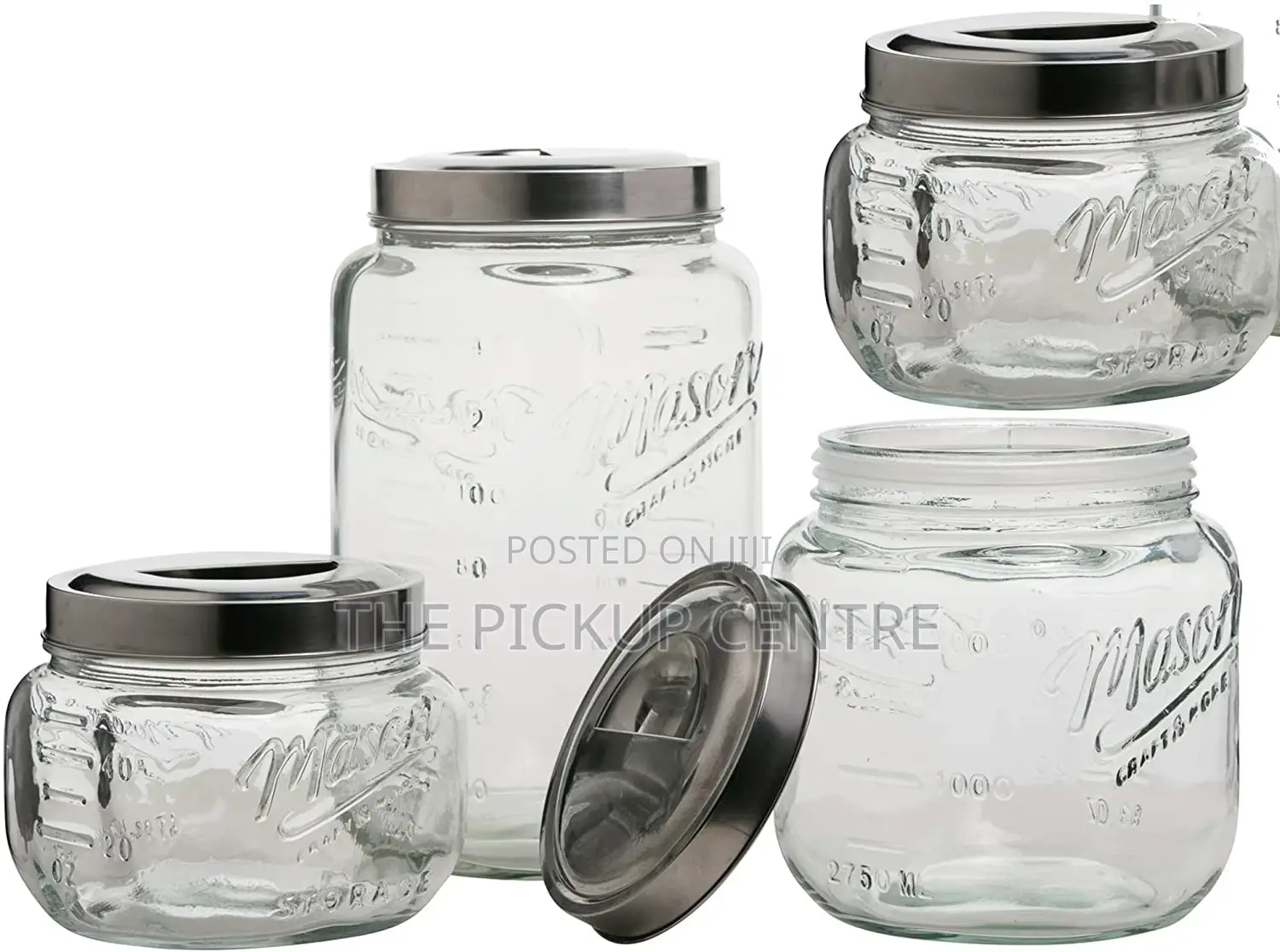 Mason 4-Piece Glass Canister Set