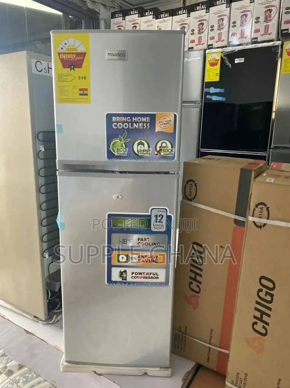 Fridge! Nasco 220S Top Freezer Double Door Fridge