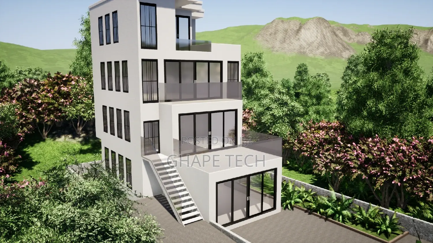 Aparment Design of 2 Bedroom and Single Rooms