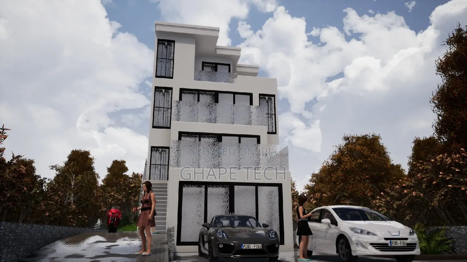 Aparment Design of 2 Bedroom and Single Rooms