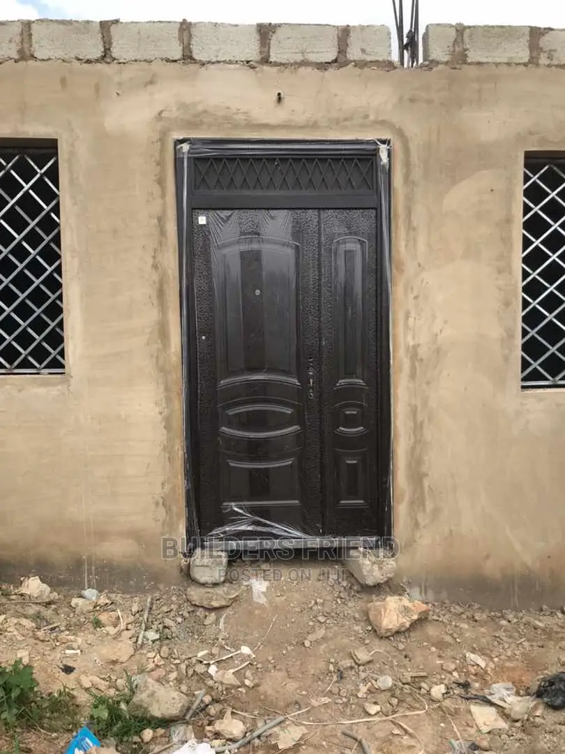 Fanlight 8ft Metallic One Half Standard Security Door+Locks