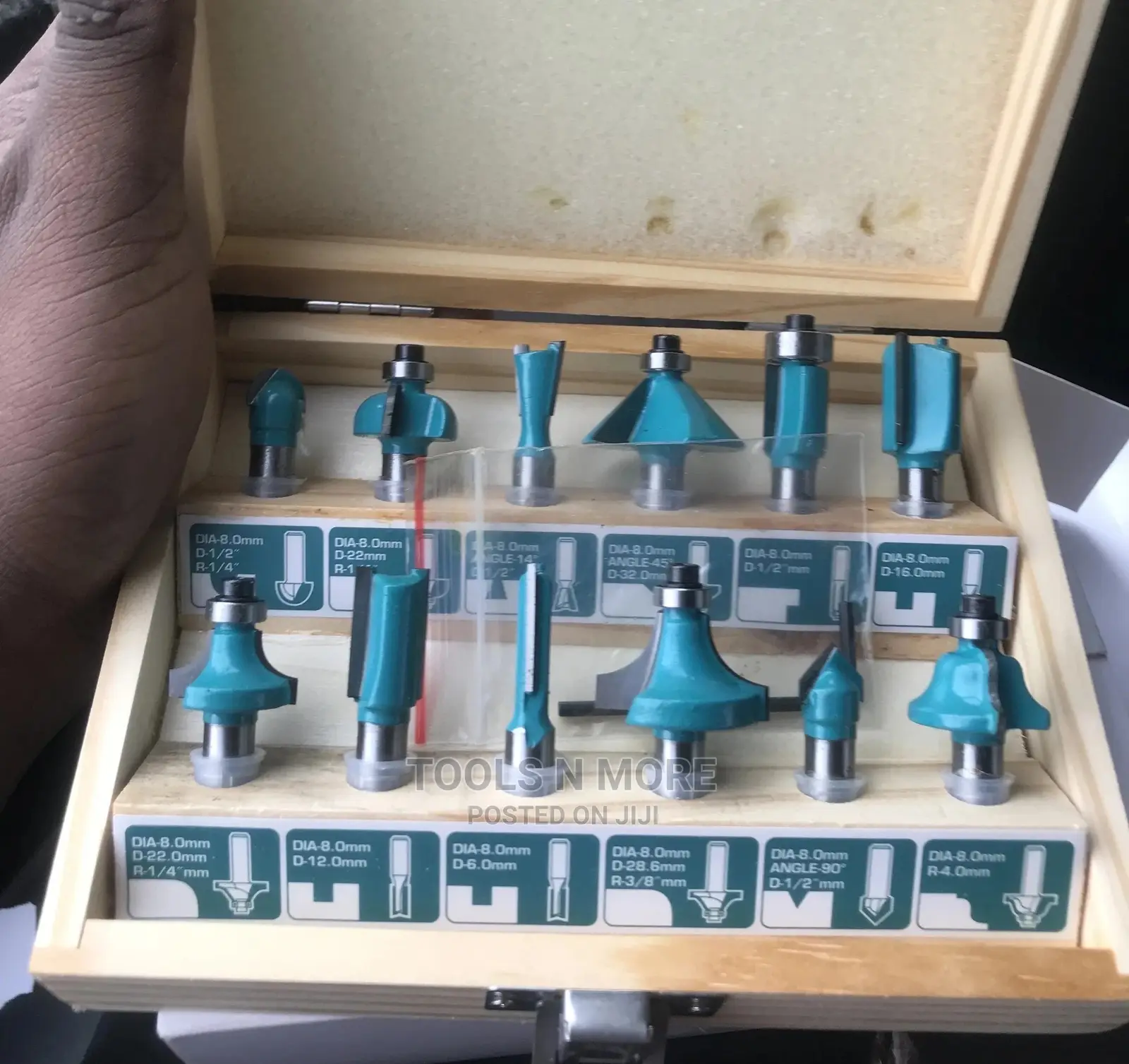 TOTAL Router Bit Set 8mm
