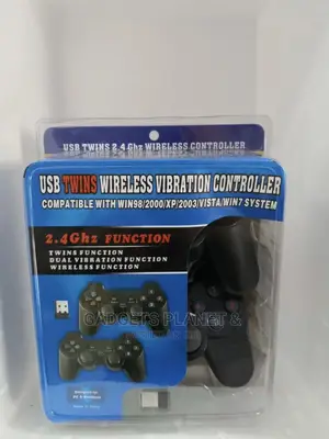 Usb Twin Wireless Vibration Controllers - Black