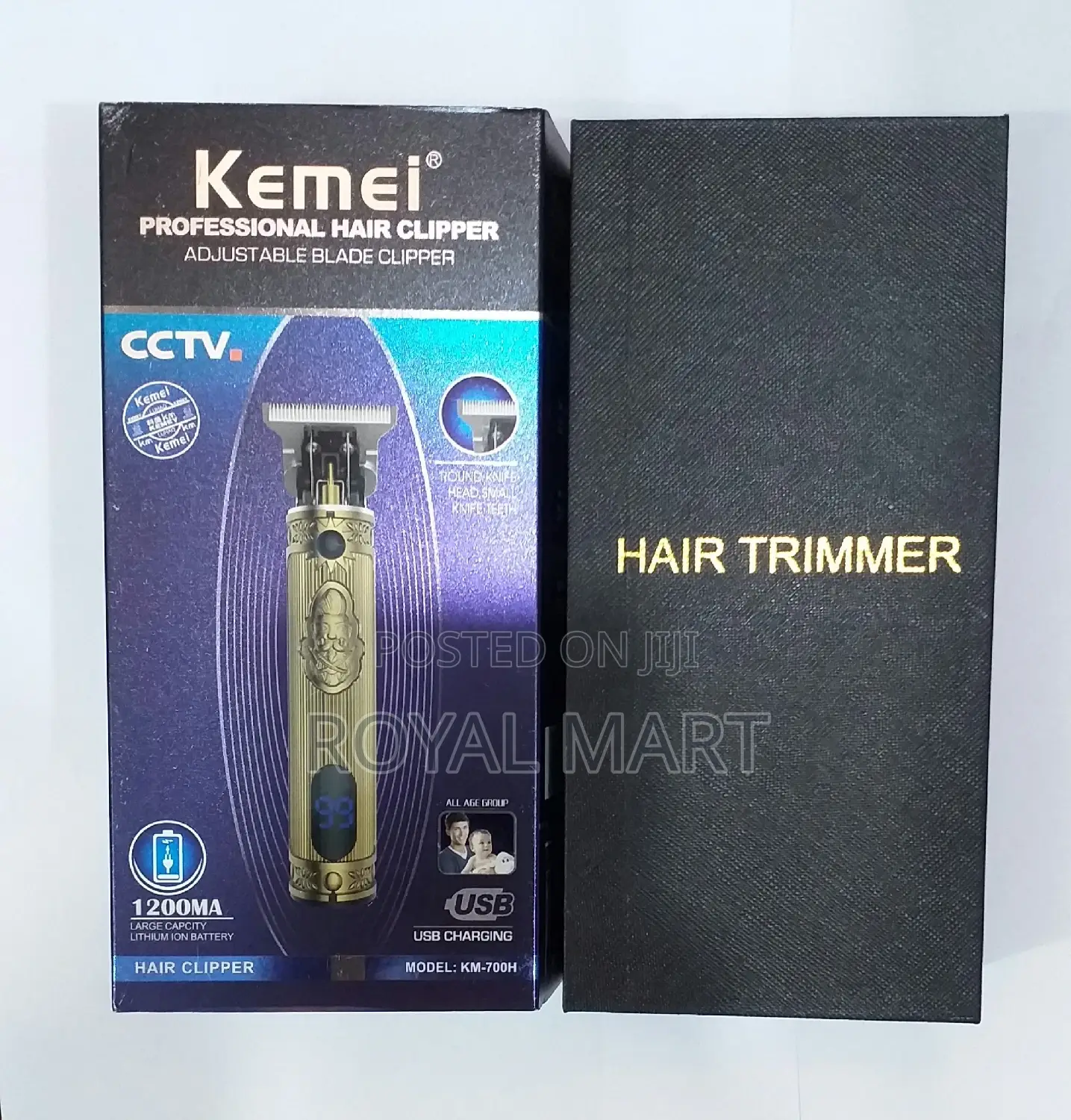 Metal Cordless Kemei Professional Rechargeable Clipper