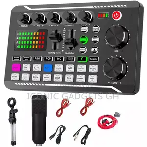 Livestreaming Sound Card Kit With Condenser Microphone Set