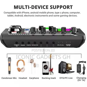 Mixer, Portable ALL-IN-ONE Audio Studio Mixer Interface