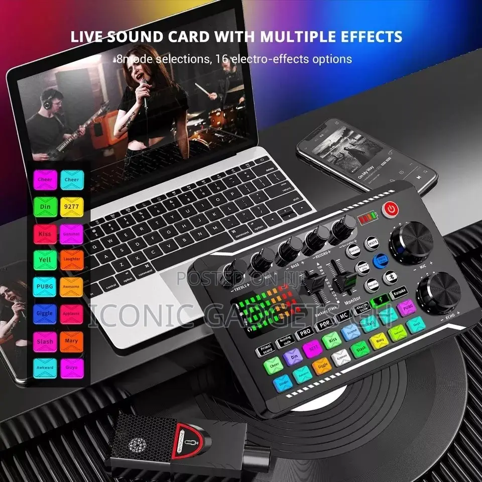 Mixer, Portable ALL-IN-ONE Audio Studio Mixer Interface
