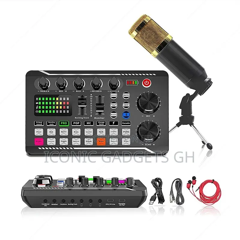 Portable ALL-IN-ONE Podcast Production 
Mixer Console Set