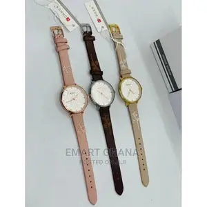 Curren 3-In-1 Leather Wrist Watch - Multicolour
