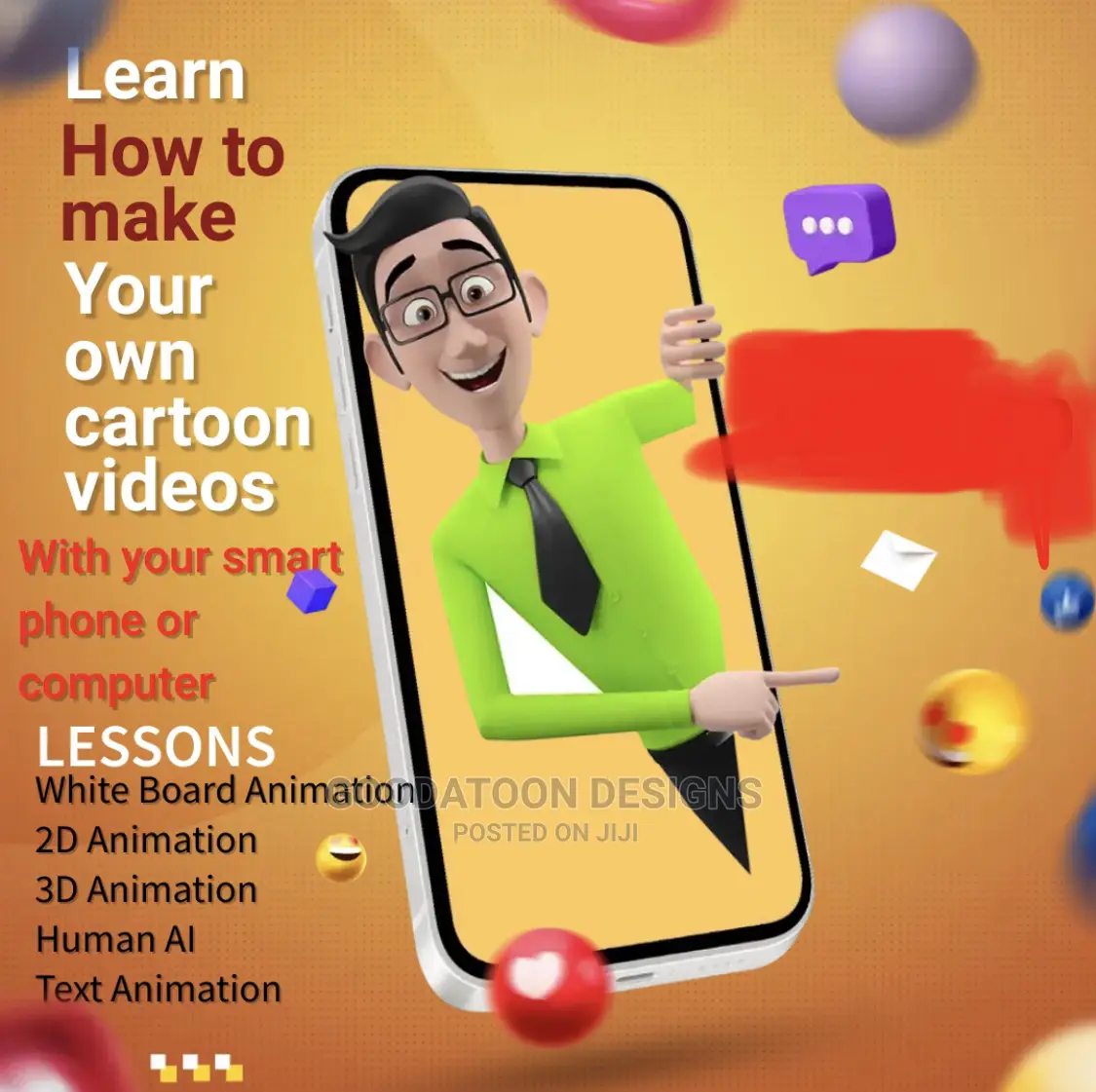 Learn Cartoon Animation With Your Phone or Pc
