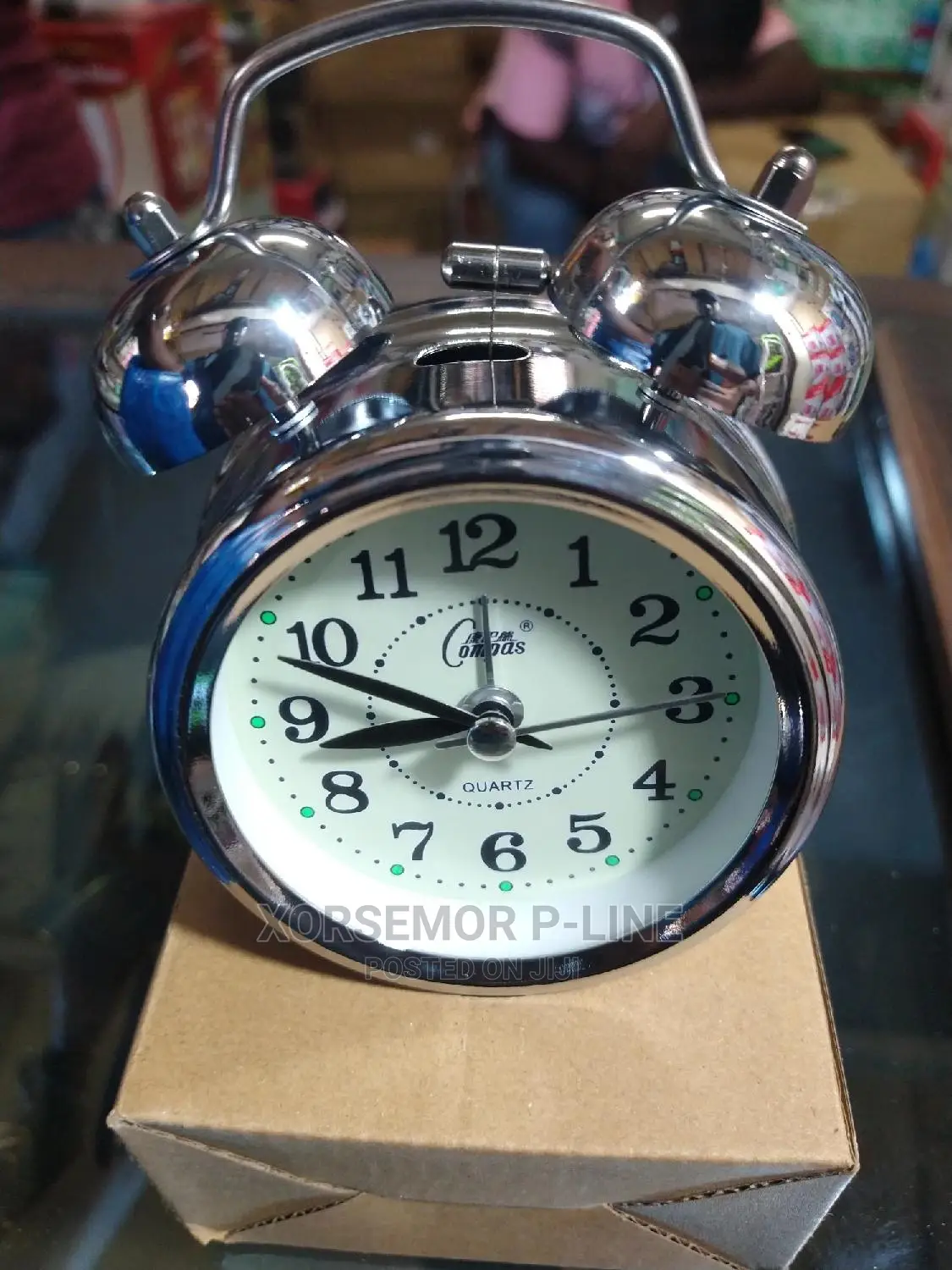 Silver Alarm Clock