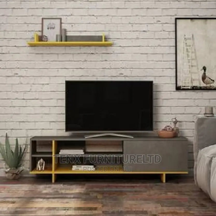 Tv Stand (Antique ) With 4 Compartments: