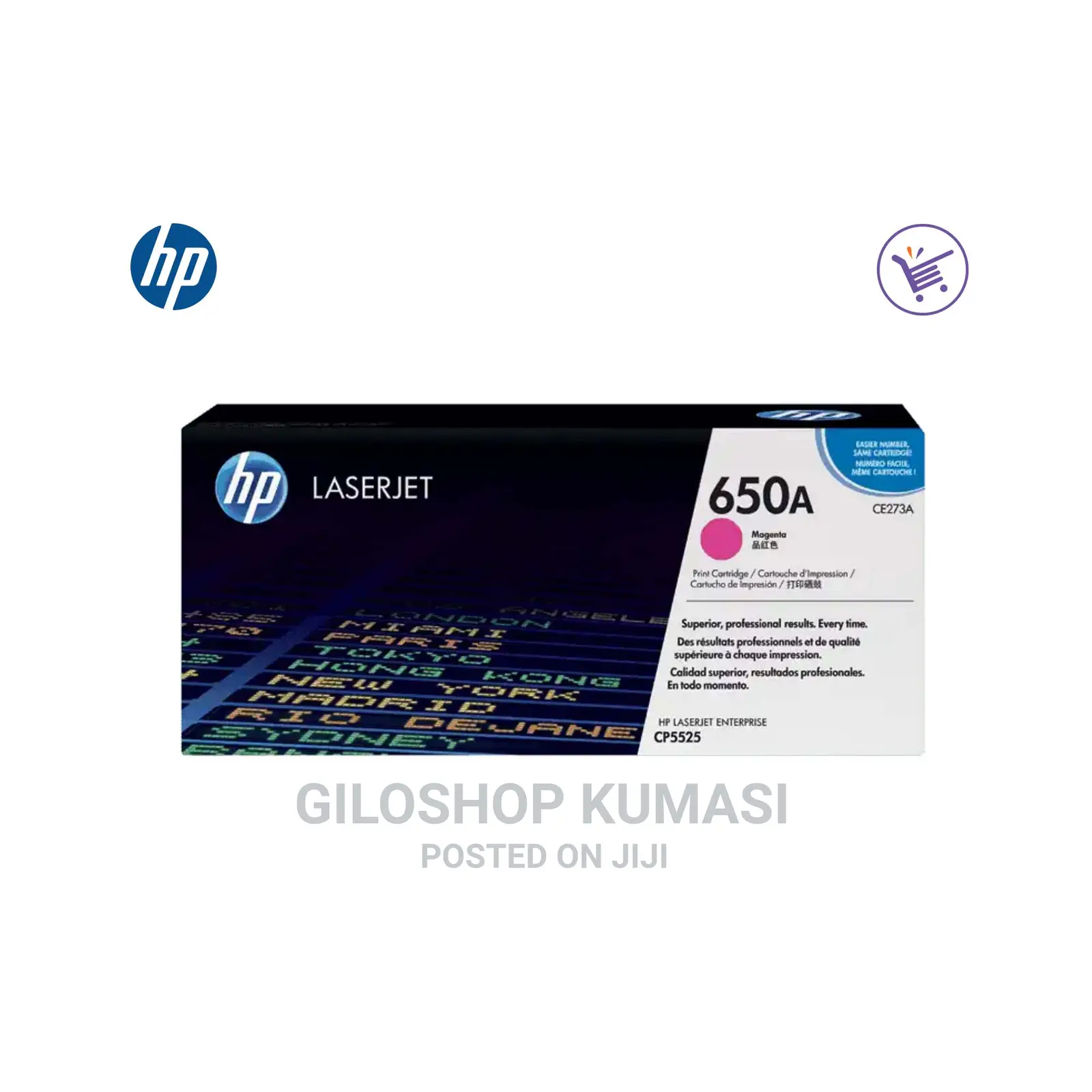 HP 650A Magenta Original Laserjet Toner Cartridge, CE273A