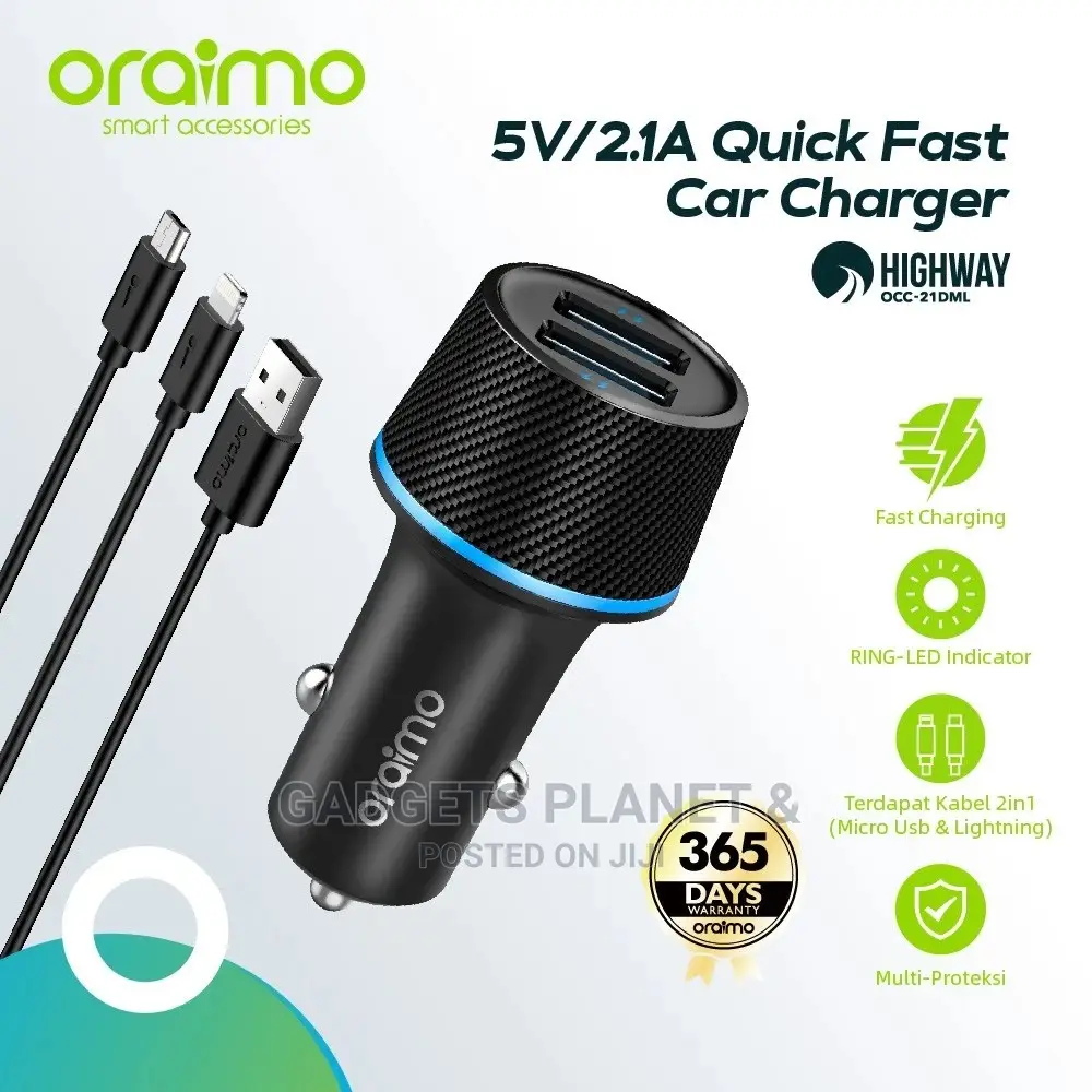 Oraimo Dual USB Ultra Compact Fast Charger