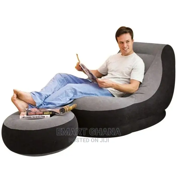 Intex Inflatable Sofa Air Bed - Grey/Blac