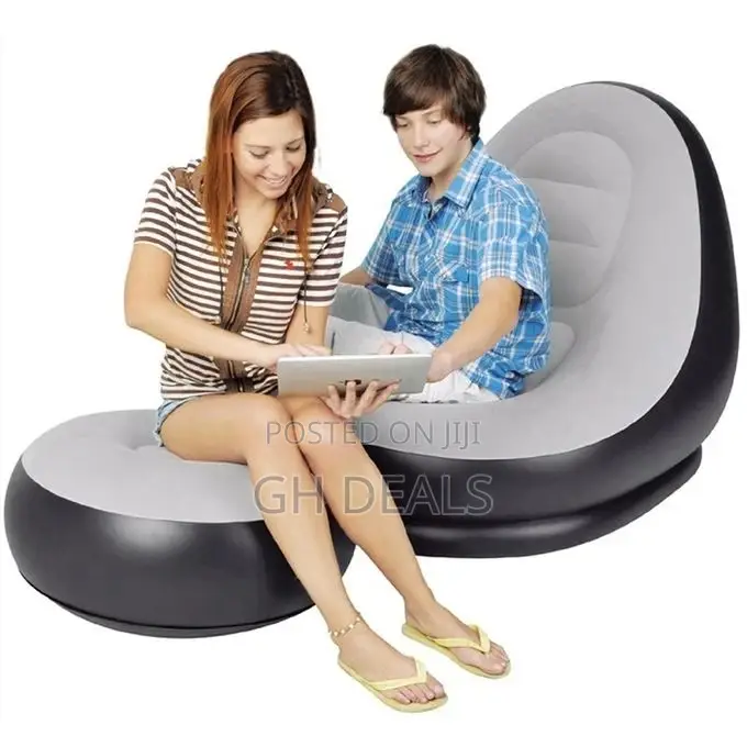 Intex Inflatable Sofa Air Bed - Grey/Blac