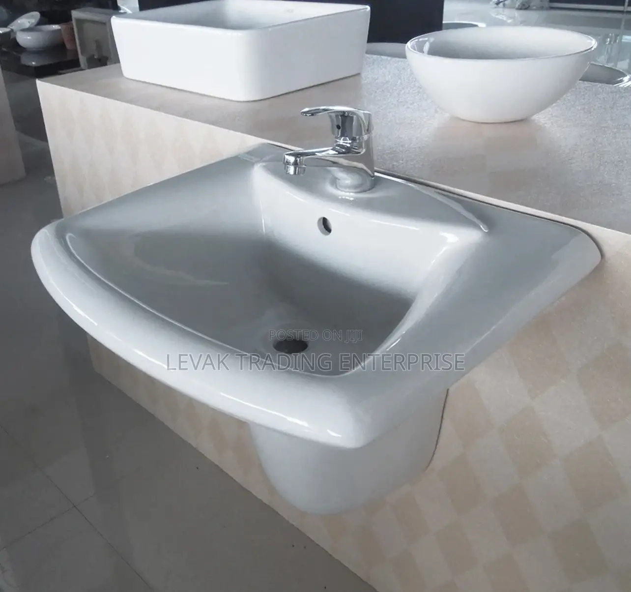 Wall Mounted Ceramic Basin - Hanging Basin