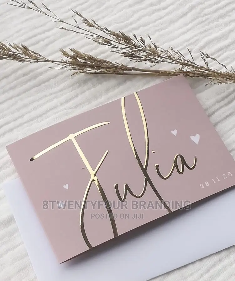 3D Printing on Cards (Gold, Silver, Rose Gold Etc.)