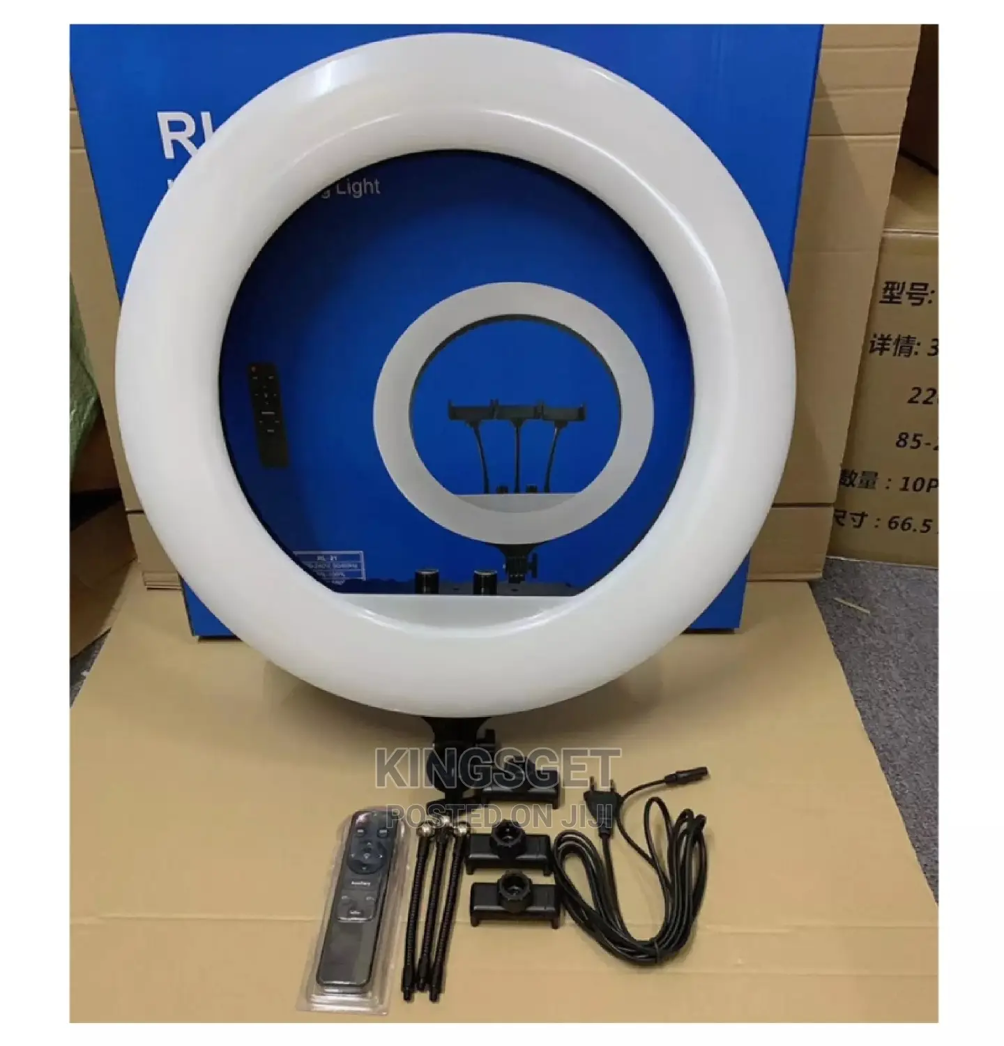 RL 21 Inches Ring Light With Stand,Bag,3holders,Remote
