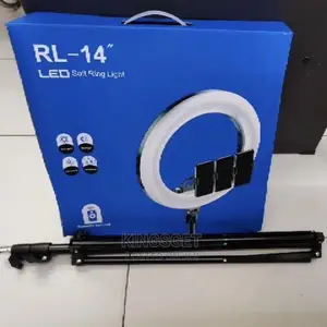 RL 14 Inches Ring Light With Stand,3holders,Remote