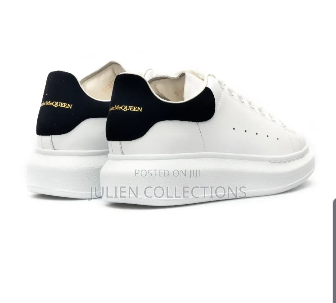 Alexander McQueen Black and White Back Suede